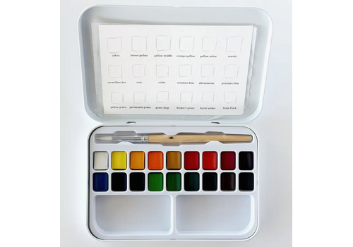  emily lex studio emily lex Watercolor Paint Set 18 Colors w/ Brush 