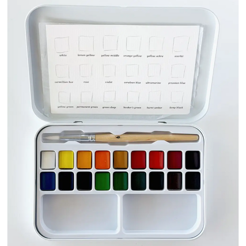  emily lex studio emily lex Watercolor Paint Set 18 Colors w/ Brush 