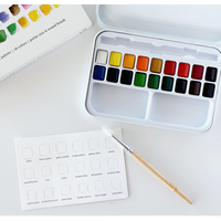 emily lex Watercolor Paint Set 18 Colors w/ Brush