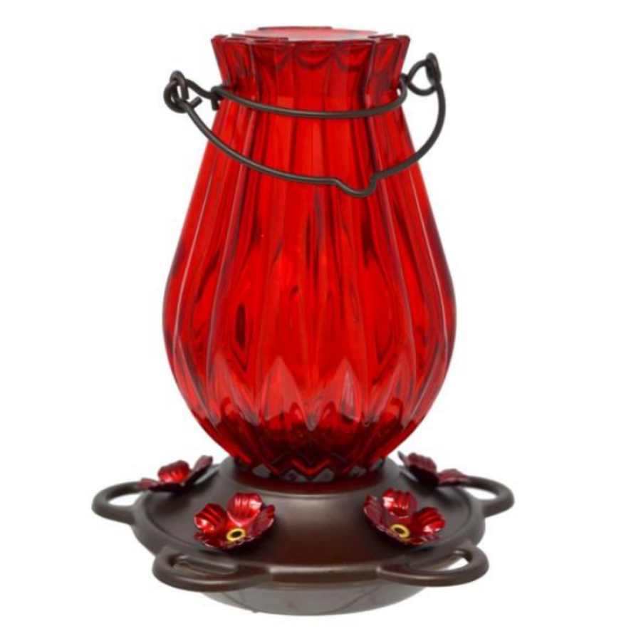 Ruby Glass Lantern HB Feeder