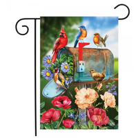 Birds & Mailbox Garden Flag