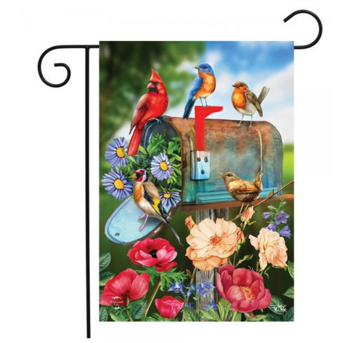  Birds & Mailbox Garden Flag 
