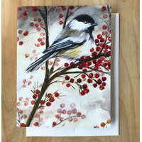 Very Berry Chickadee Card