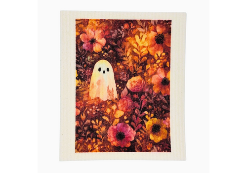  Driftless Studios Spooky Flower Garden Swedish Dishcloth 