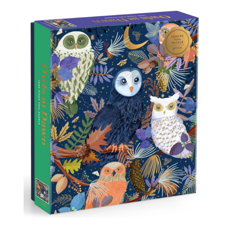 Owls at Dawn Foil Puzzle 1000 PC