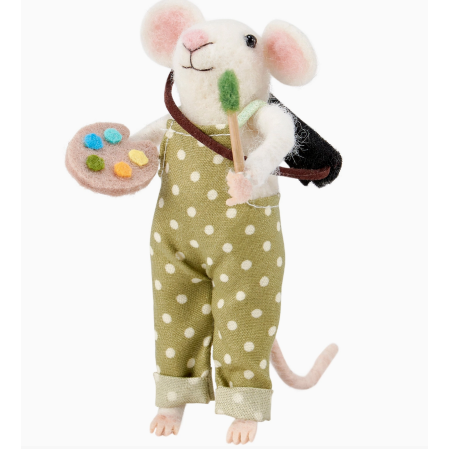 Felt Painter Mouse Critter
