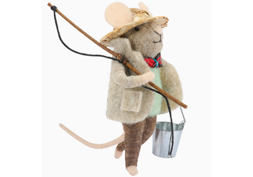  Primitives by Kathy Felt Fishing Mouse Critter 