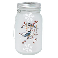 Chickadee LED Mason Jar