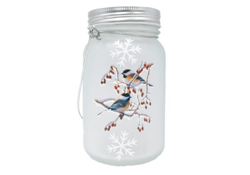  Chickadee LED Mason Jar 