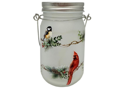  Birds on Bough LED Mason Jar 