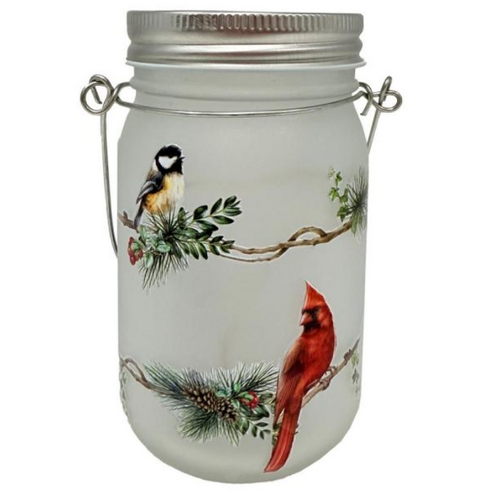  Birds on Bough LED Mason Jar 