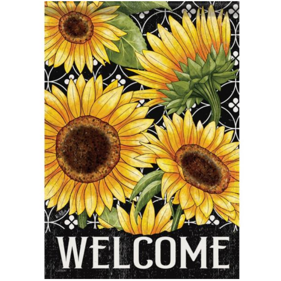 Welcome Sunflowers House Flag
