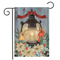 Warm Winter Candle Garden Flag