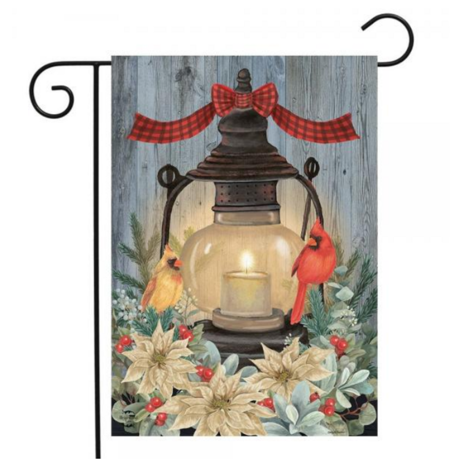 Warm Winter Candle Garden Flag