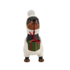 Creative Co-Op Resin Dachshund in Holiday Sweater & Hat