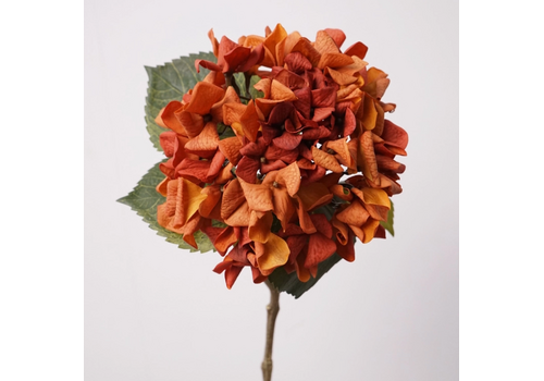  Angel Isabella 24" Ultra-Realistic Hydrangea Sunset Orange 