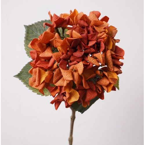  Angel Isabella 24" Ultra-Realistic Hydrangea Sunset Orange 