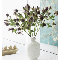 26" Sea Holly Deep Plum 10 Flowers