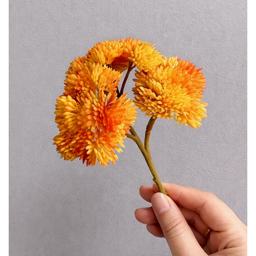  Angel Isabella 9" Soft Touch Sedum Spray Stem Orange 