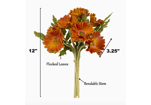  Angel Isabella Colorful Real Touch Daisy Sunset 7 Stems 