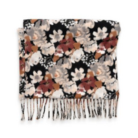 Multi Garden Stroll After Dark Fringe Scarf