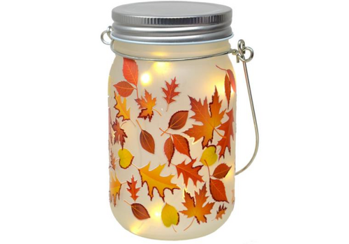  Fall Leaves LED Mason Jar 