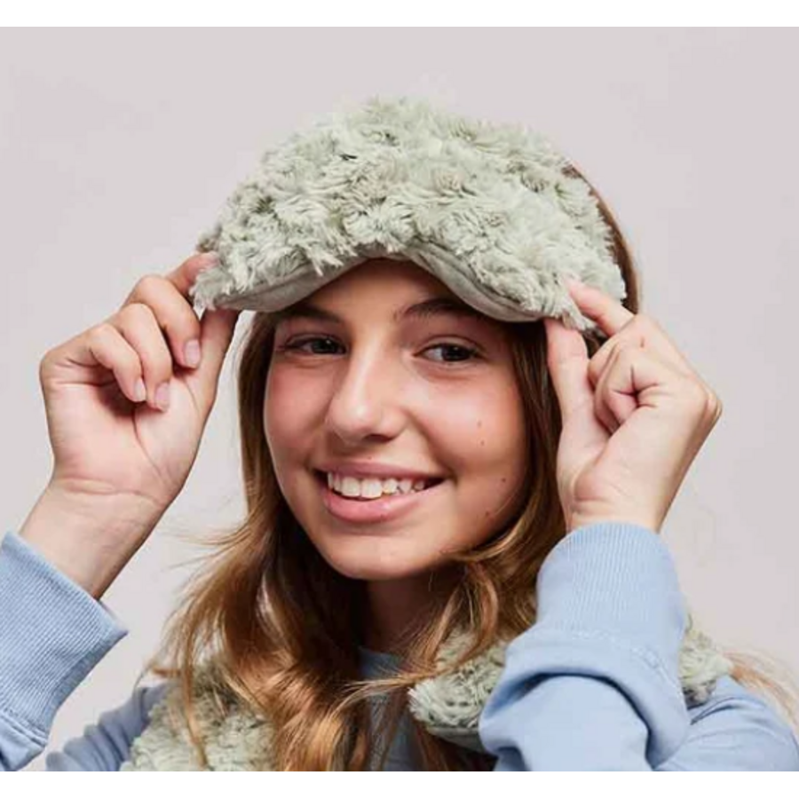 Curly Sage Green Warmies Eye Mask