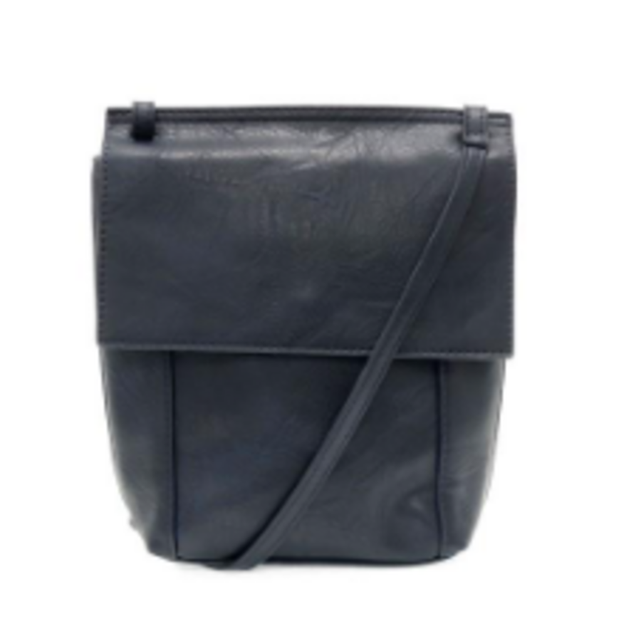 Vegan Leather Front Flap Crossbody Bag