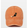 David and Young Black Cat Embroidery Cotton Baseball Cap Rust