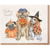 Wrendale Designs Trick or Treat 3 Dogs Card
