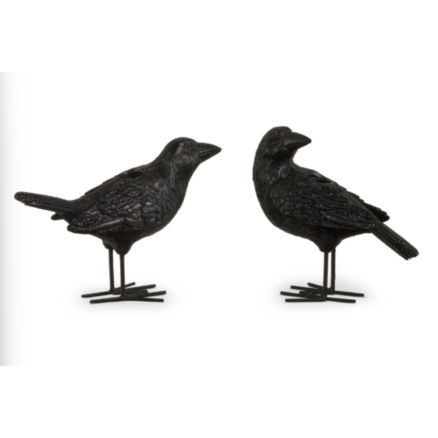 7.5" Crow Candle Holder
