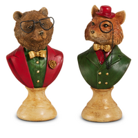 8" Sophisticated Animal Bust