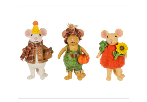  Fall Mice Figurine 