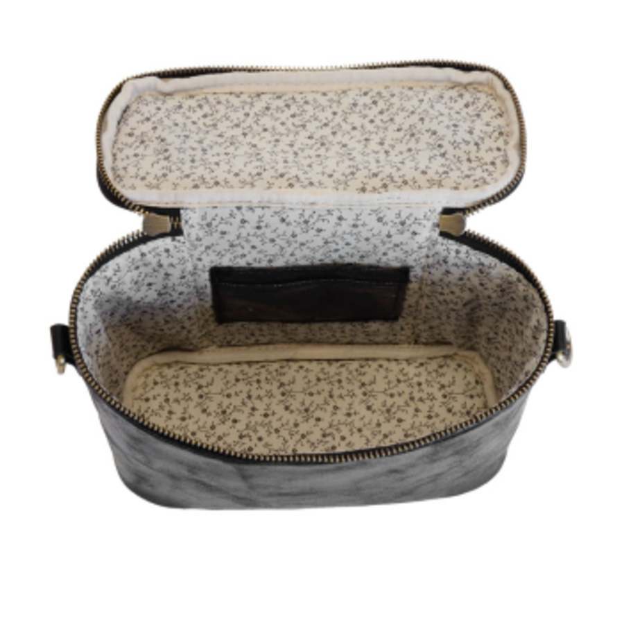 Vegan Leather Vanity Case Crossbody