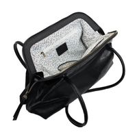 Vegan Leather Doctor Shoulder Bag Black
