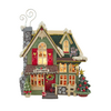 Kurt Adler 11.5" Light Up Snow Town Santa Kringle Cottage Table Piece