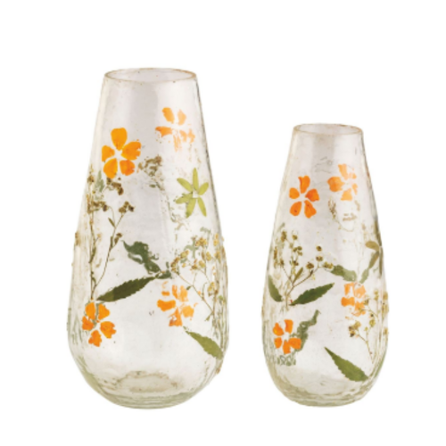  Mud Pie Fall Pressed Flower Vase 
