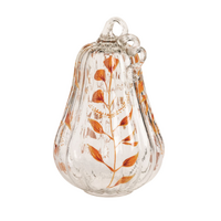 Painted Glass Pumpkin Sitter