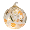 Mud Pie Pressed Flower LED Glass Pumpkin