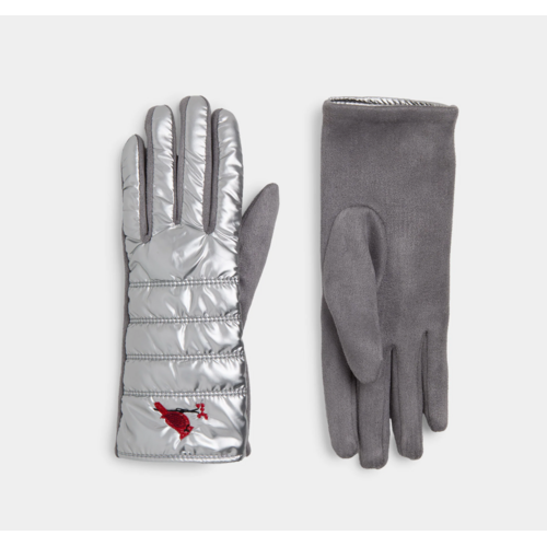  COCO + CARMEN Embroidered Cardinal Puffer Touchscreen Gloves 