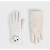 COCO + CARMEN Snowman Puffer Touchscreen Gloves Iridescent White