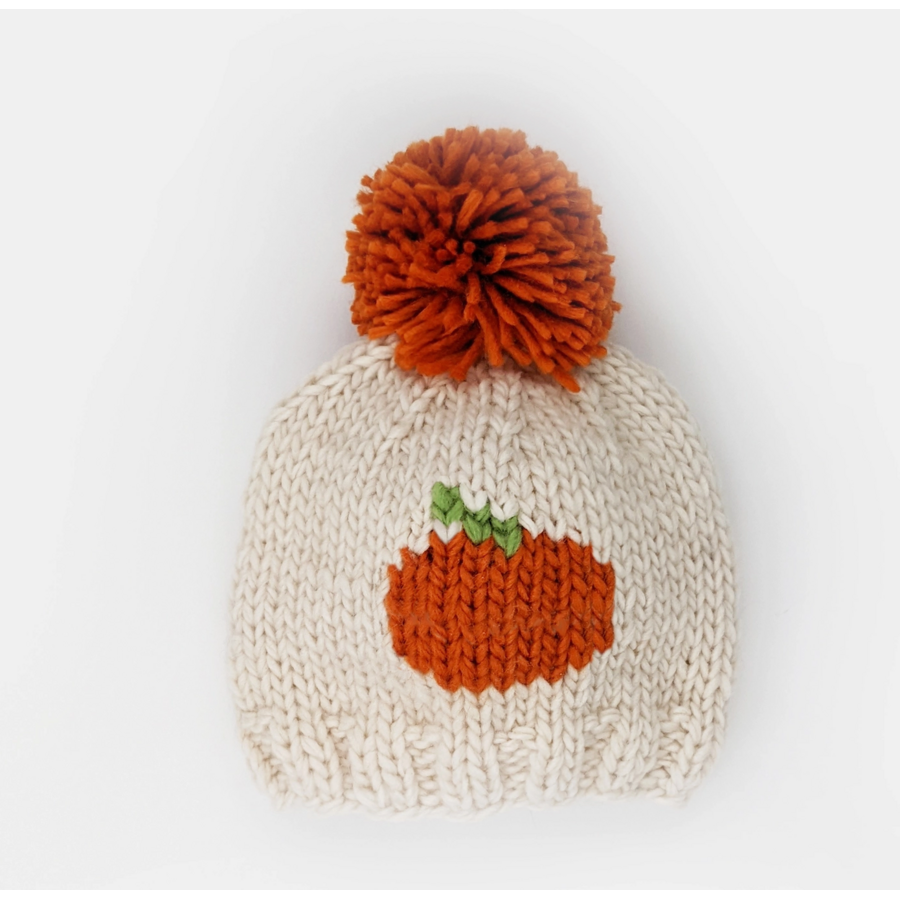 Pumpkin Hand Knit Beanie Hat