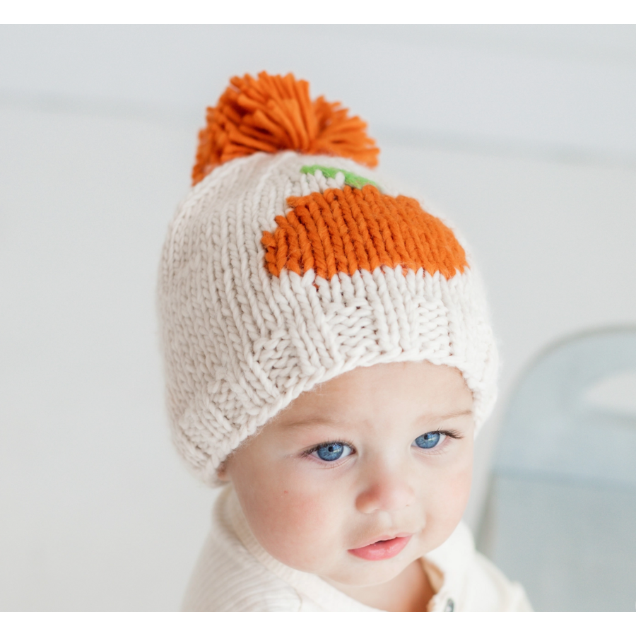 Pumpkin Hand Knit Beanie Hat