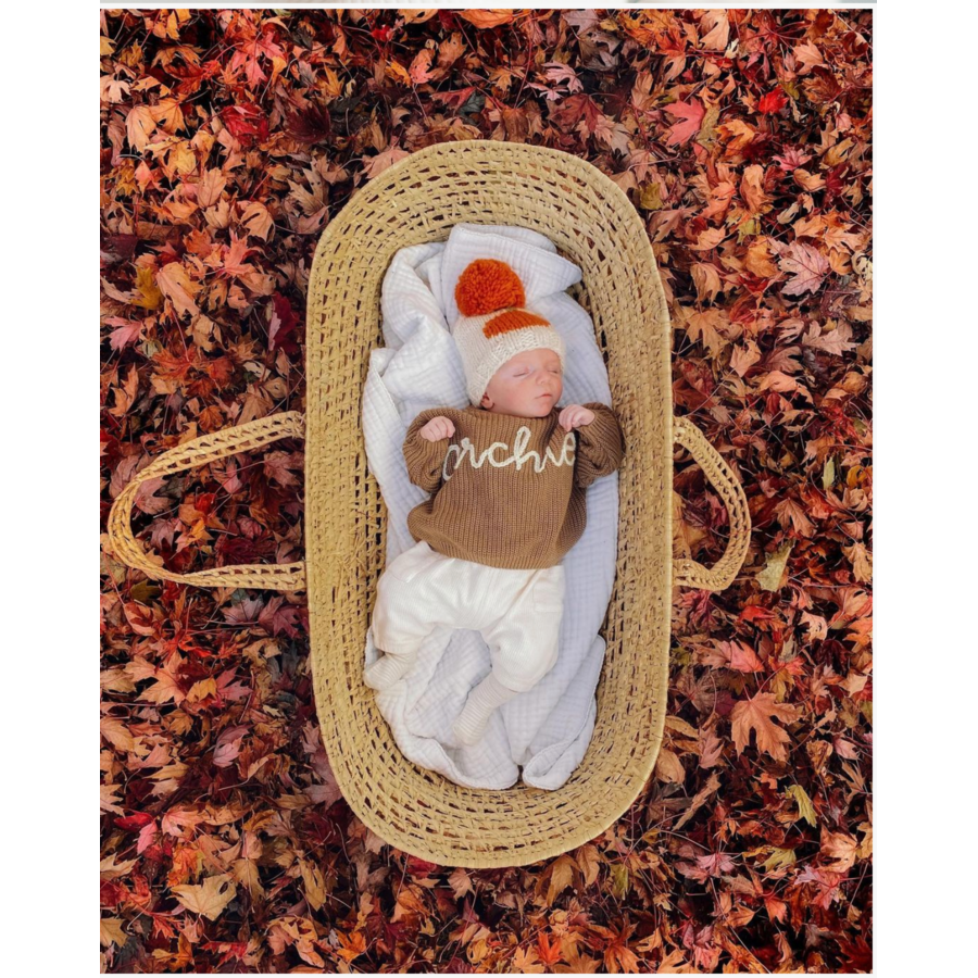 Pumpkin Hand Knit Beanie Hat