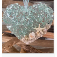 Coastal Heart Sun Catcher / Ornament