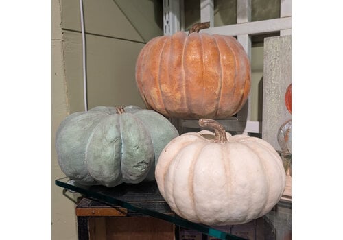  Flocked Pumpkin Decor 