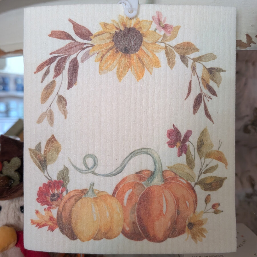 Fall Floral Reusable Dish Cloth