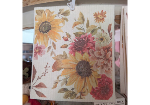  Fall Floral Reusable Dish Cloth 