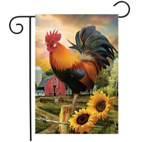 Fancy Rooster Garden Flag