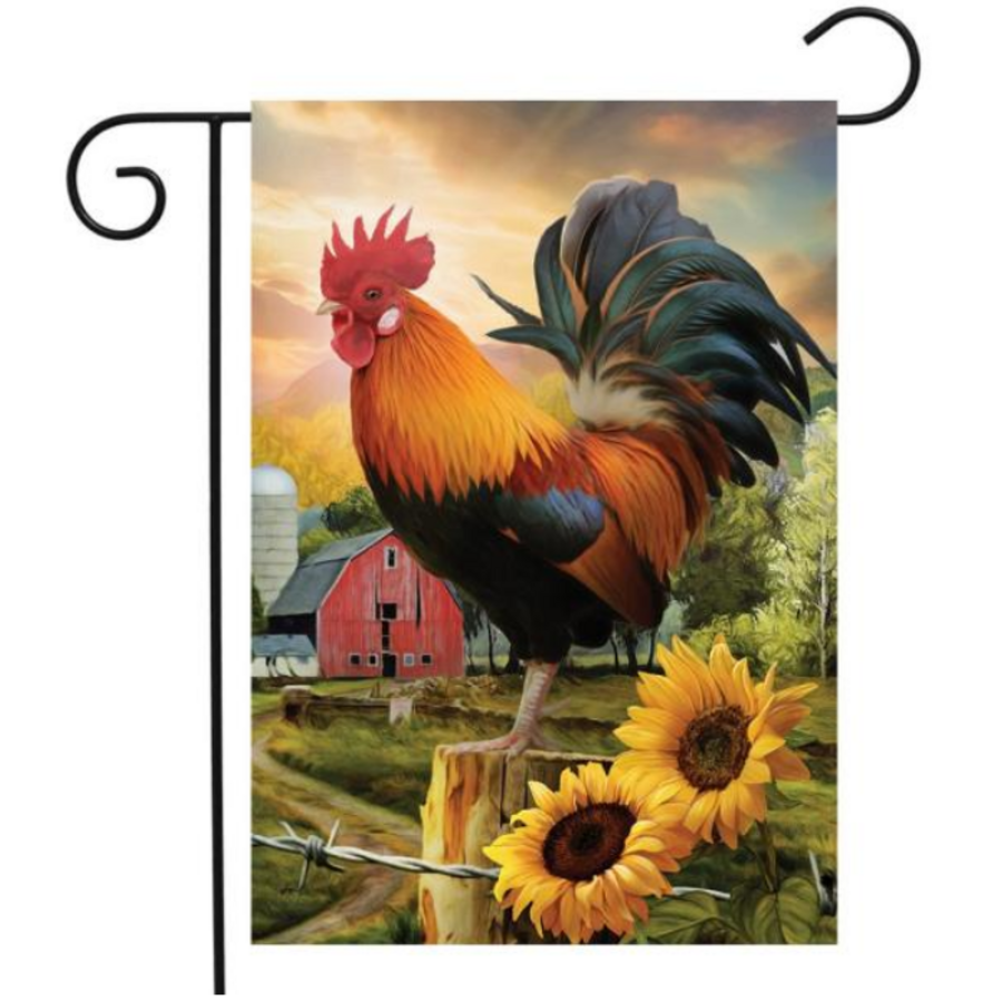 Fancy Rooster Garden Flag